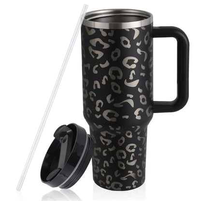 40oz stainless steel straw coffee mug with handle for travel, bisphenol A free, large capacity