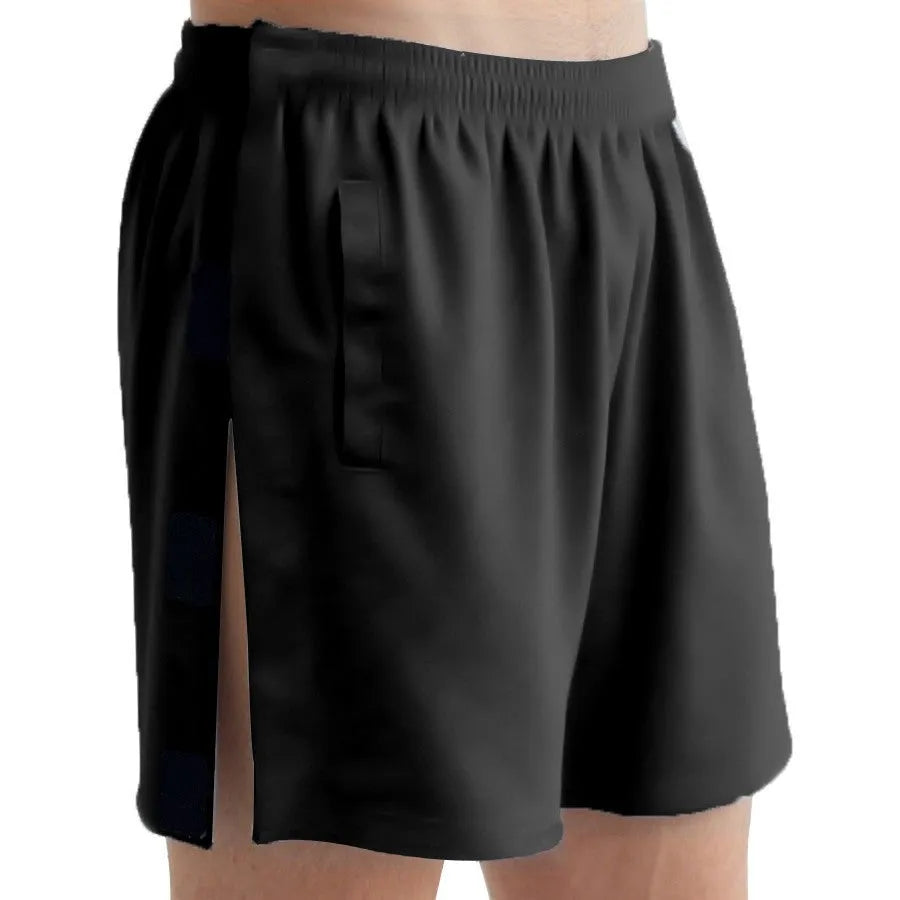 Men's fracture underwear shorts with Velcro waist and leg fastening, polyester, available in four colours and sizes S to 2XL.