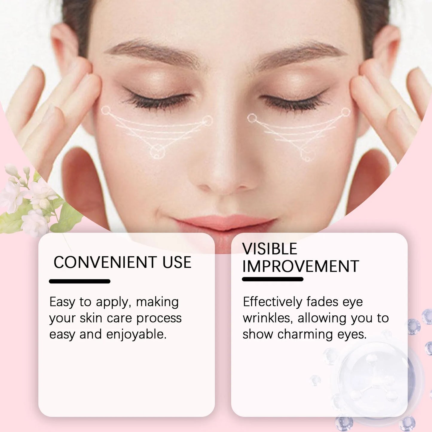 Collagen Light Wrinkle Eye Cream in 100g jar for fine lines and dry skin