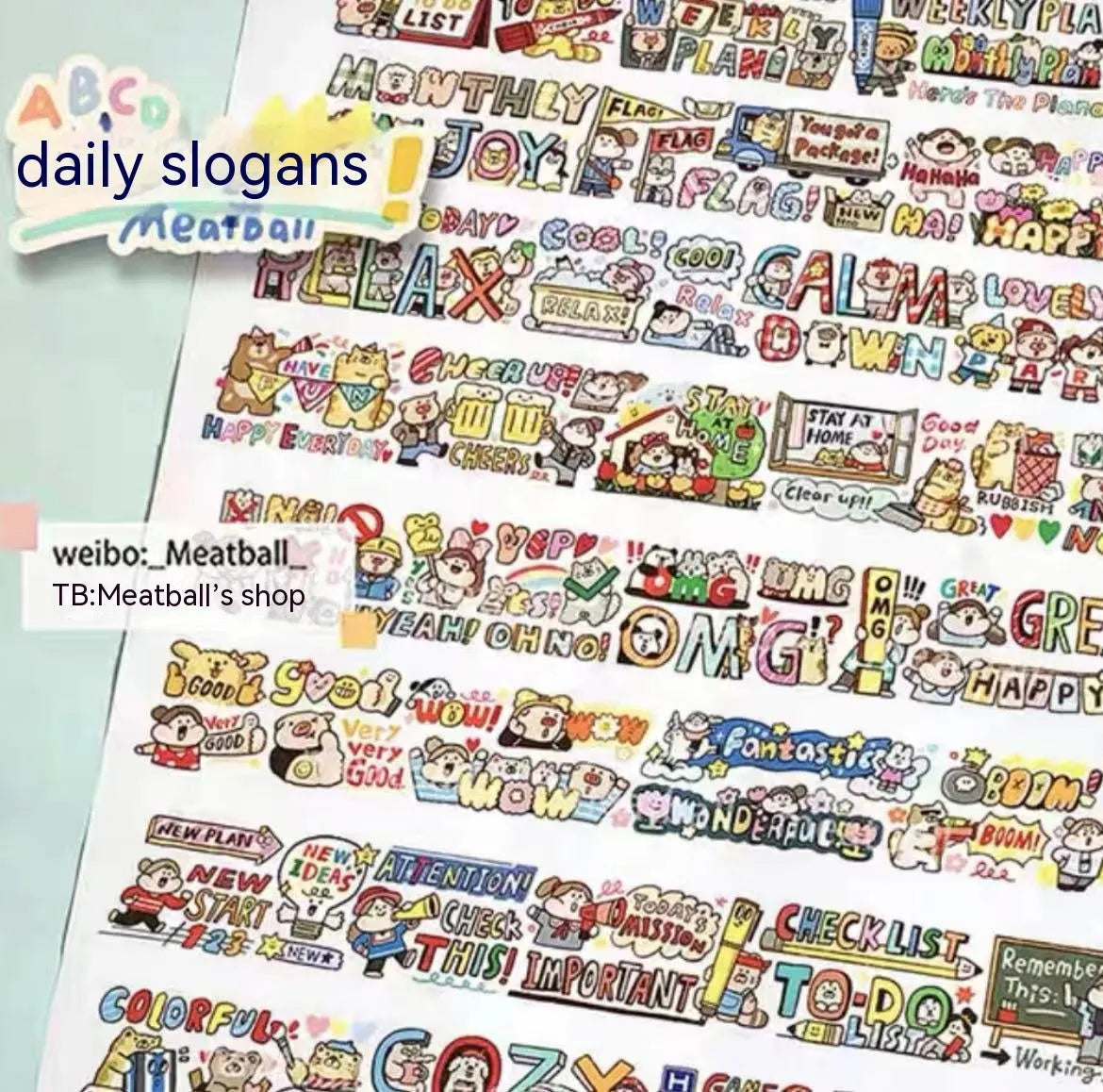 Haemorrhoid tape packaging stickers with cute cartoon characters on Japanese paper, 42 style options