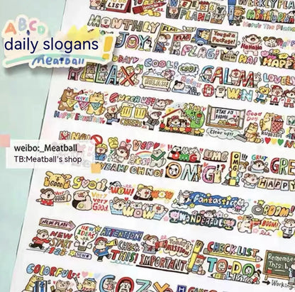 Haemorrhoid tape packaging stickers with cute cartoon characters on Japanese paper, 42 style options