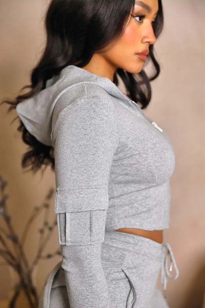 Versatile high-waisted cargo pants for women with pockets, drawstring, and wide leg design