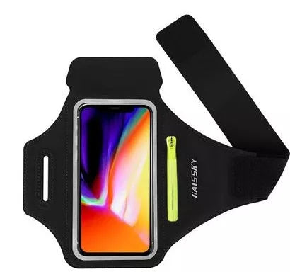 Running sports phone case arm band for iPhone 11 Pro Max X with reflective strip