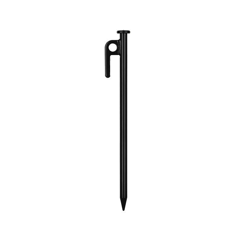 30cm black steel camping nail for securing tents and pavilions
