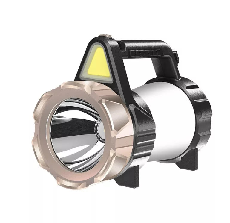 High-power portable searchlight with smart electric display and USB output