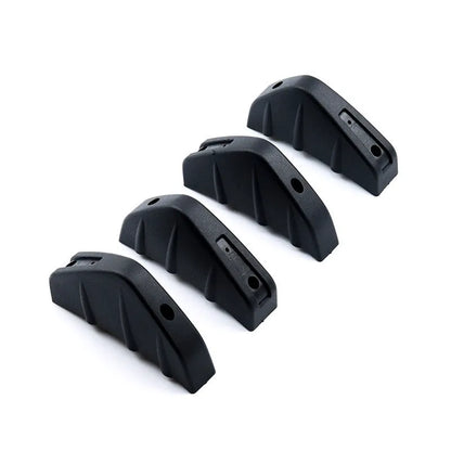 Black universal triangle rear car spoiler made from ABS plastic with a 15cm base.