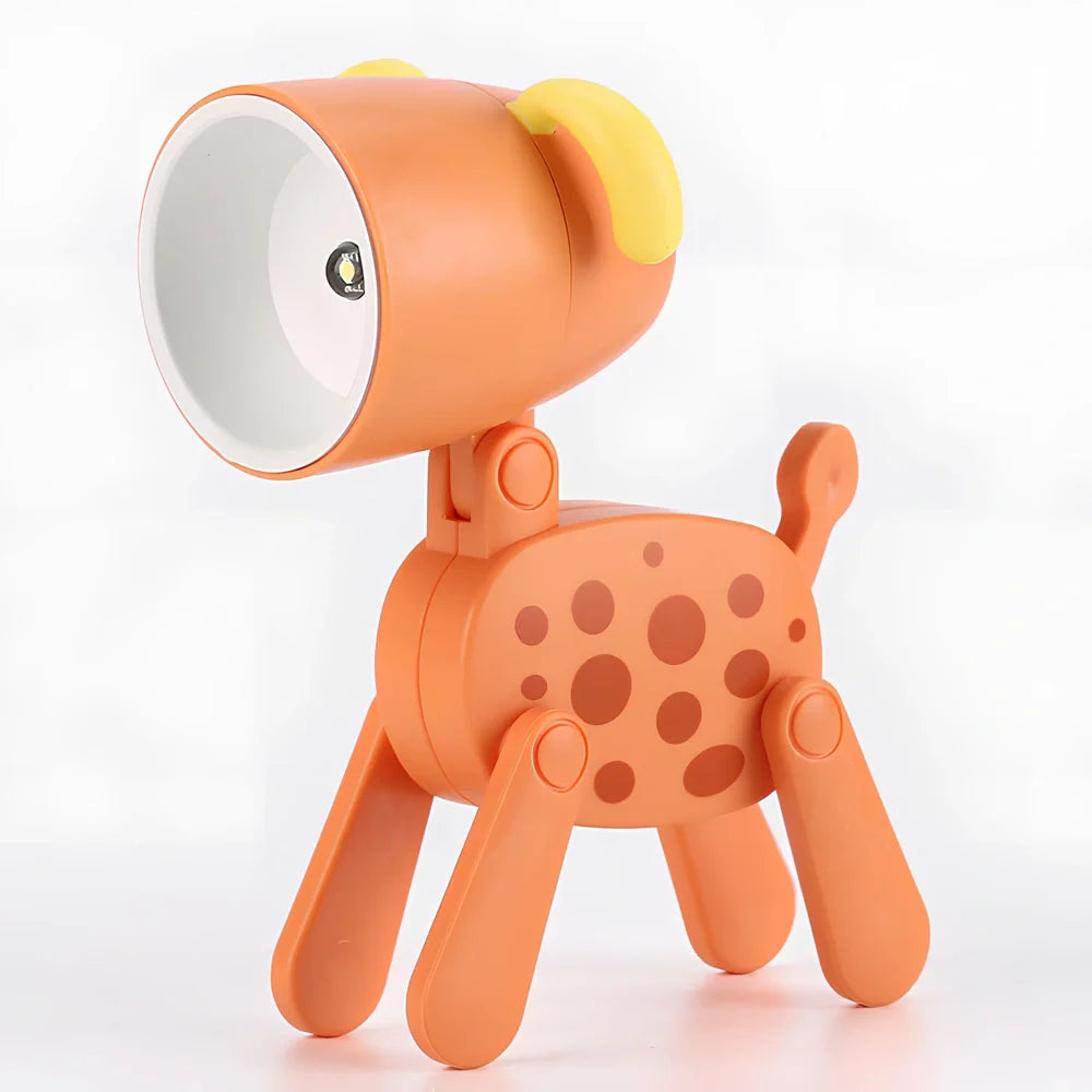 Hand-made mini night lamp with cartoon animal design in blue, measuring 33x55x80mm