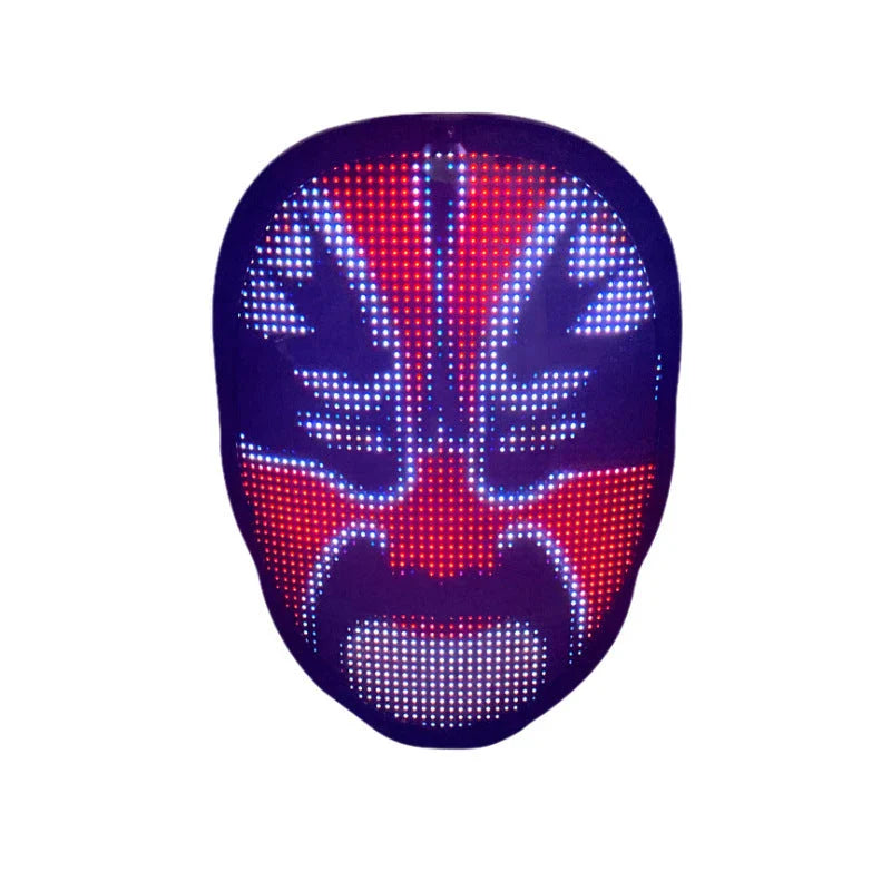 Luminous LED Face Masks with Gesture or Manual Controls for Parties, Halloween, and Events