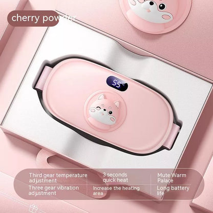 Adjustable stomach heating pad for menstrual pain relief in cute animal designs