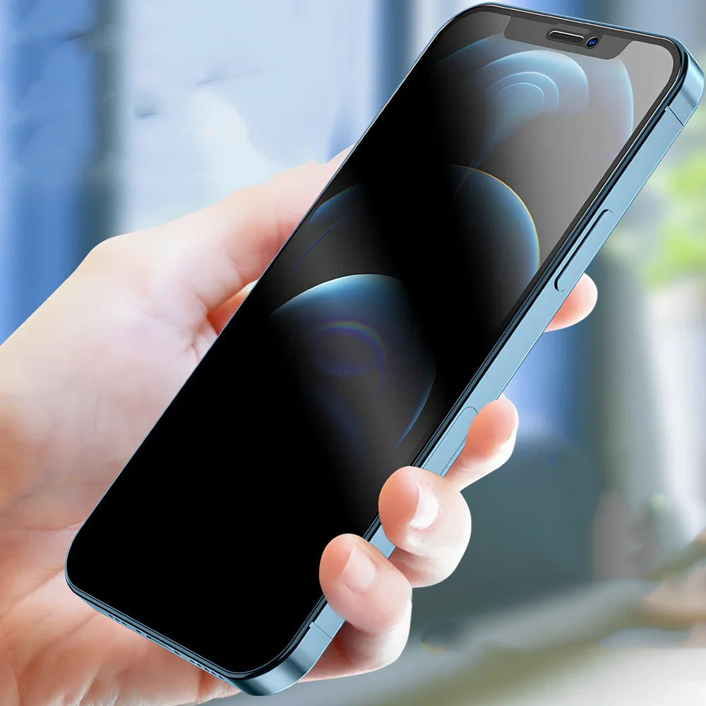 iPhone privacy screen protector with anti-peeping technology and tempered glass construction