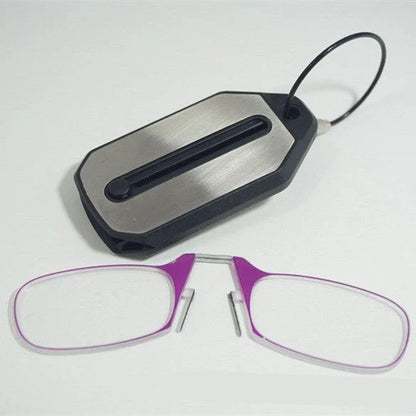 Sleek clip-on reading glasses with polycarbonate lenses for discreet and comfortable magnified vision