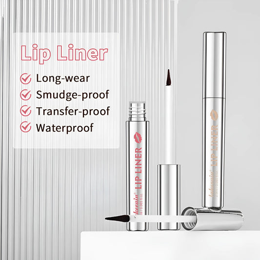 Matte finish pointed toe lip liner with precision tip in four colour options