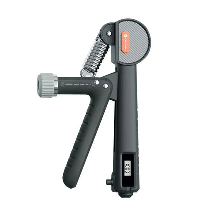 Adjustable spring hand grip trainer in army green, black, or ivory white.
