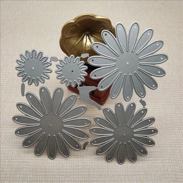 Silver high carbon steel cake cutting mould tool with floral pattern etching capability