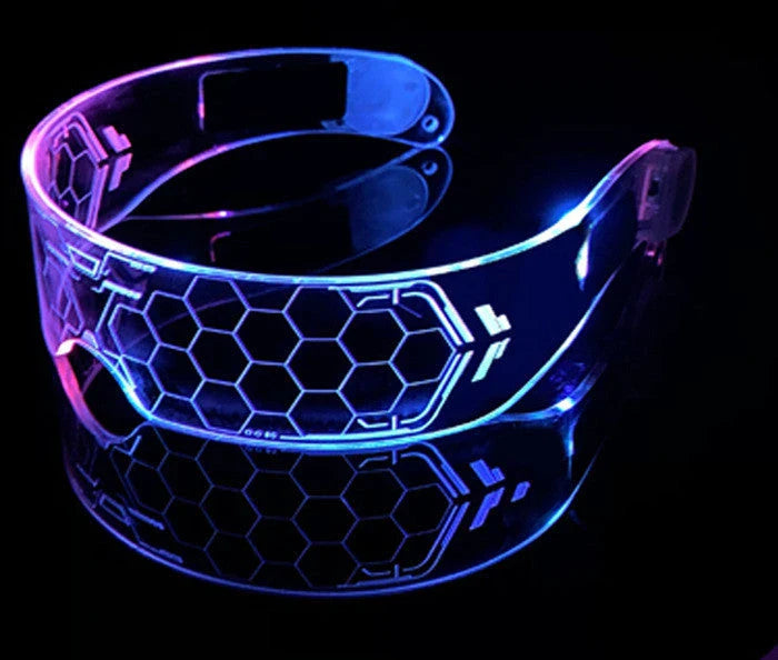 Vibrant LED party glasses with customizable color-changing effects, perfect for festivals, concerts, and celebrations