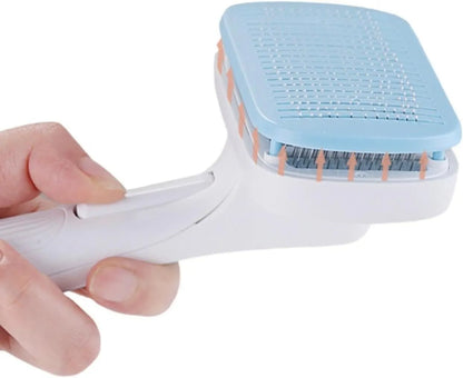 Automatic pet hair removal comb for dogs and cats with one-click needle technology