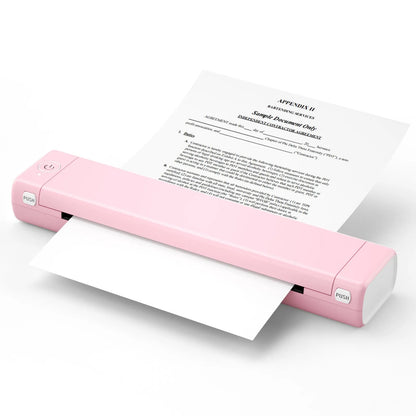 Phomemo M08F A4 portable wireless thermal printer in compact design with multiple colour options