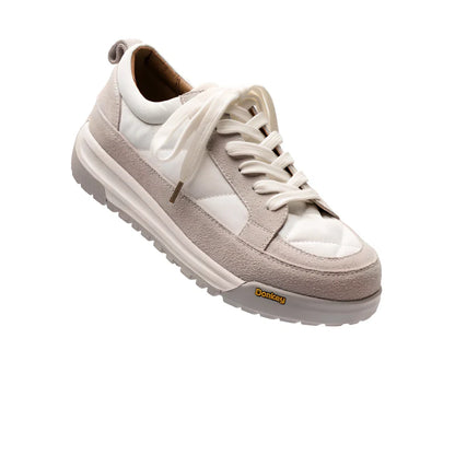 Grey men's sports casual outdoor shoes with wear-resistant soles shown from side angle