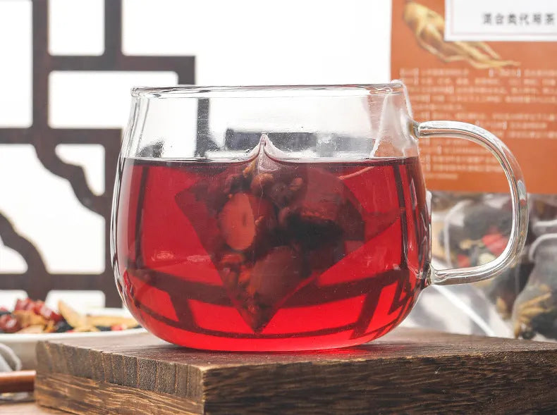 Ginseng black wolfberry tea pack with 40 individual 5g tea bags, 200g total