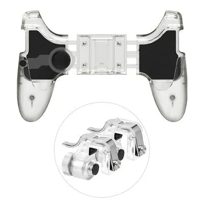 Mobile phone auxiliary physical plug-in suit handle with gamepad in black colour