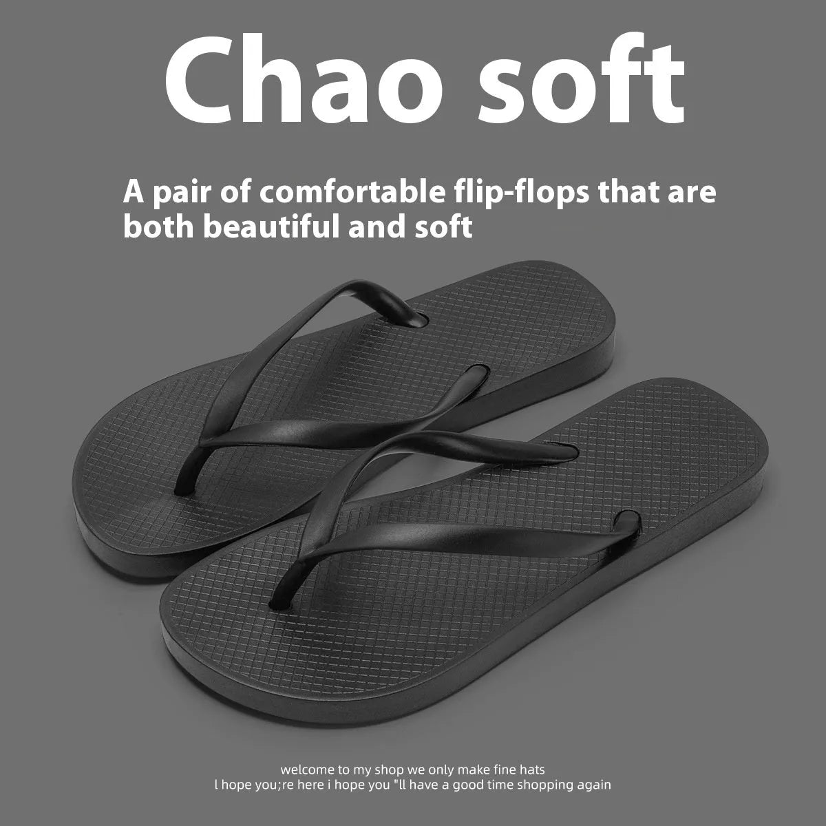 Foldable casual slippers with hollow-out plastic upper and non-slip PVC soles in black colour