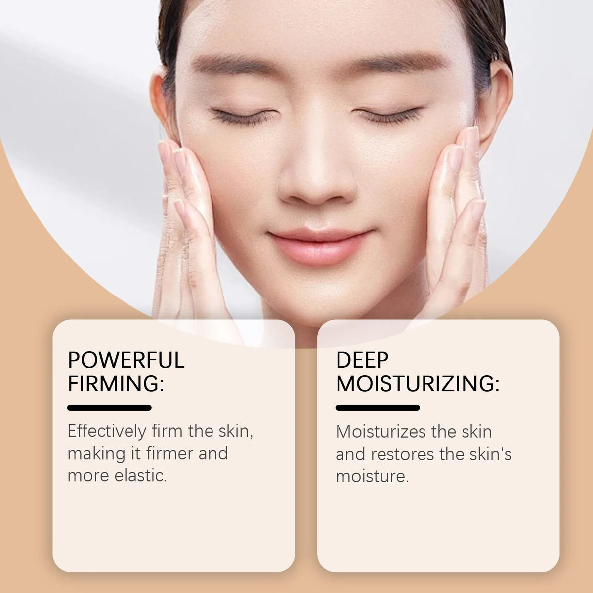 30ml clear bottle of anti-aging liquid with hyaluronic acid and botox formula