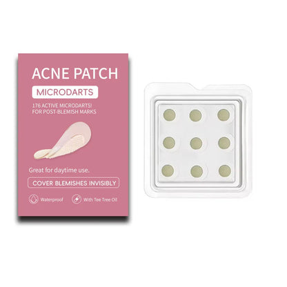 9 hydrocolloid acne patches for pimple desalting treatment in clear packaging