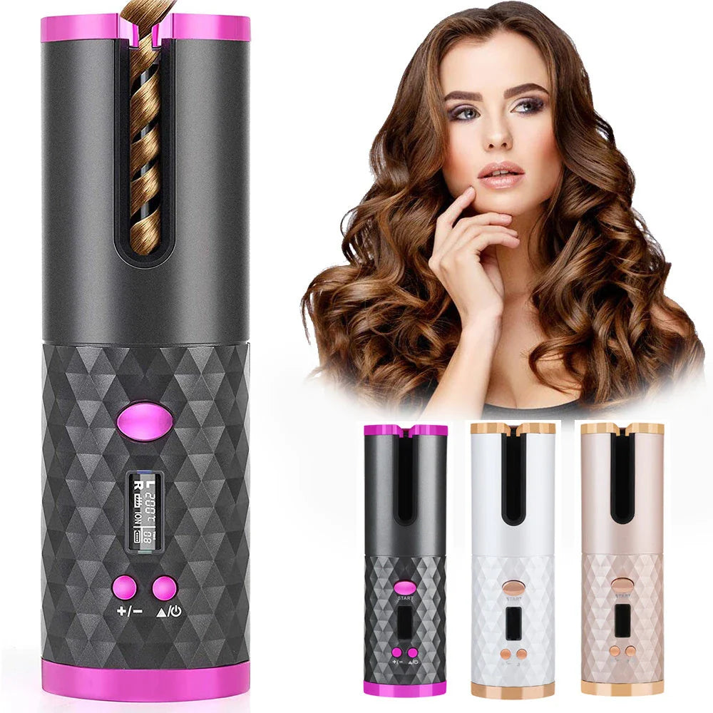 Unbound Cordless Auto Curler for salon-quality curls and waves on the go