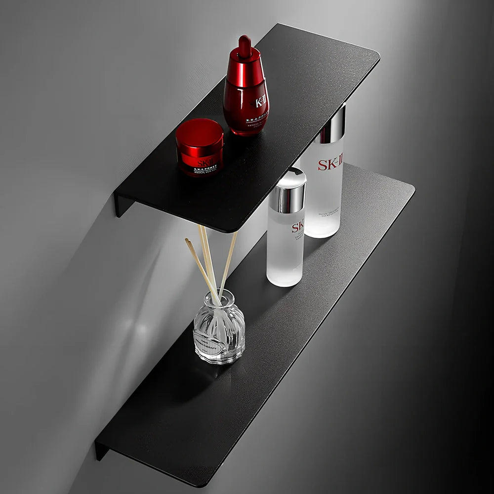 Space aluminium bathroom shelf with 50cm perforation-free wall-mounted tray storage in modern simple style