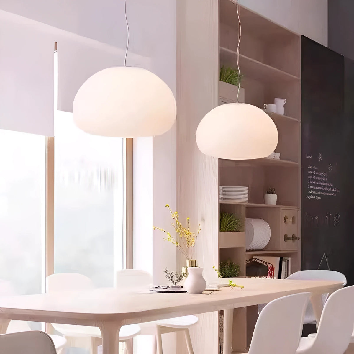 Glass cloud ceiling lamp in Nordic style, available in 23cm or 42cm diameter, 220V, for dining room or bedside use