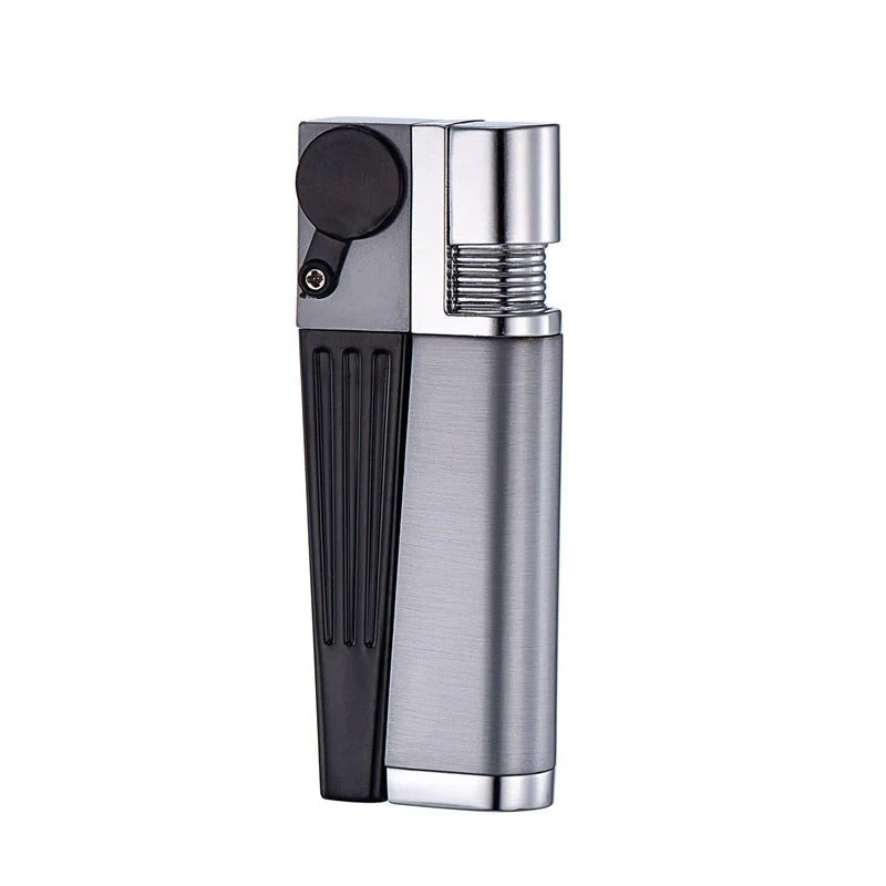 Foldable metal pipe lighter with stash compartment, eco-friendly and durable design
