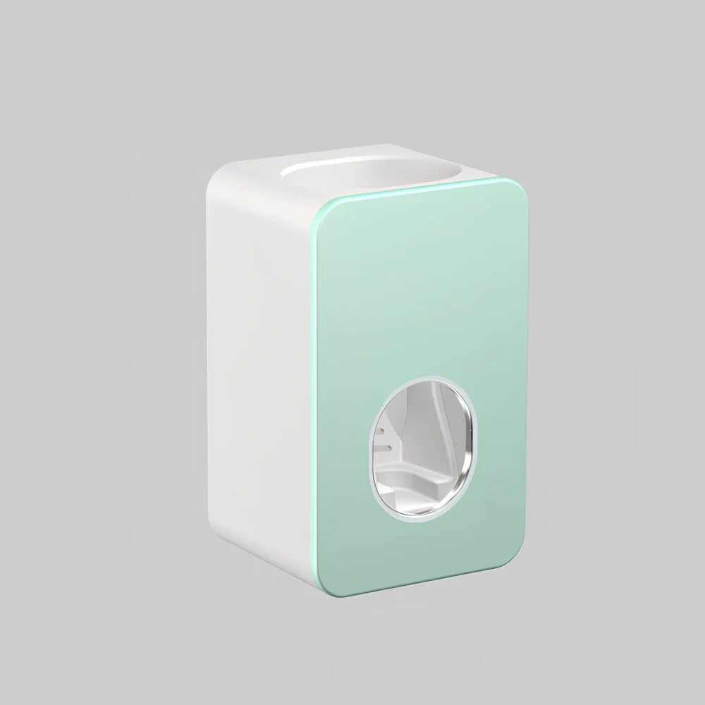 Automatic toothpaste dispenser wall-mounted with punch-free installation measuring 18.5cm