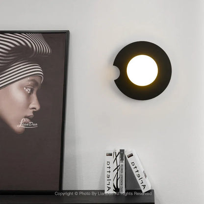 Glass wall lamp in black or gold for bedroom bedside and background wall, 220V, 7W light options