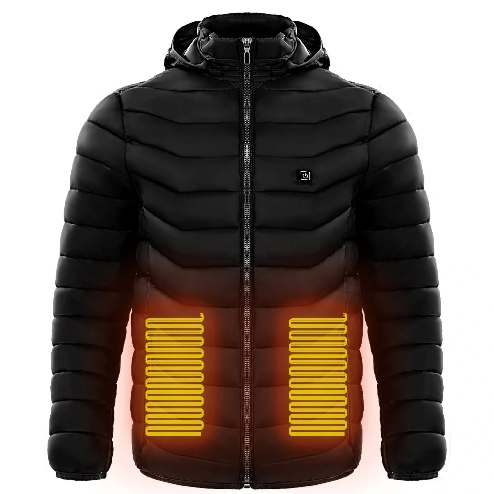 Men's electric heated puffer jacket for winter warmth and style