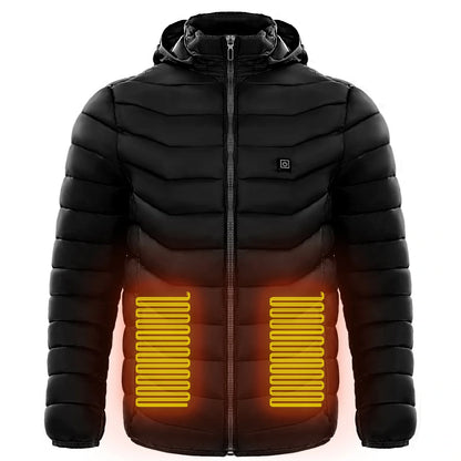 Men's electric heated puffer jacket for winter warmth and style