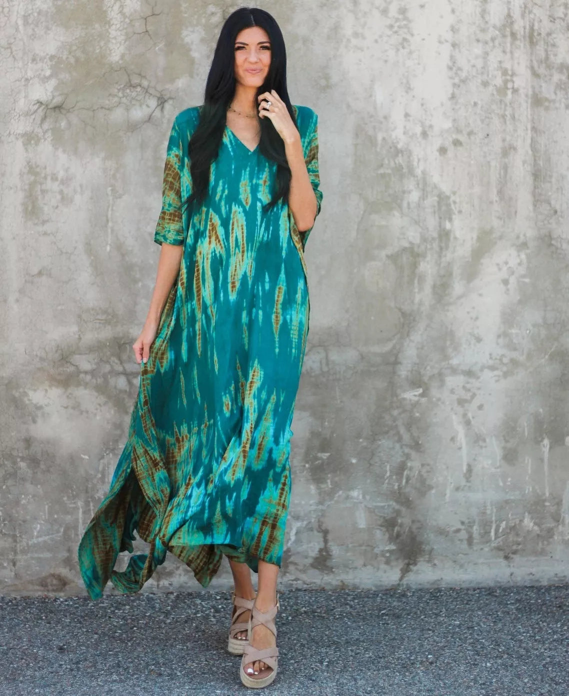 Cotton Beach Cover-up Robe Dress in various colors, perfect for beach or poolside lounging.