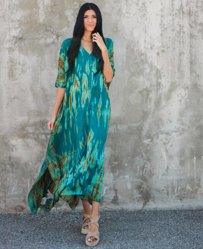 Cotton Beach Cover-up Robe Dress in various colors, perfect for beach or poolside lounging.