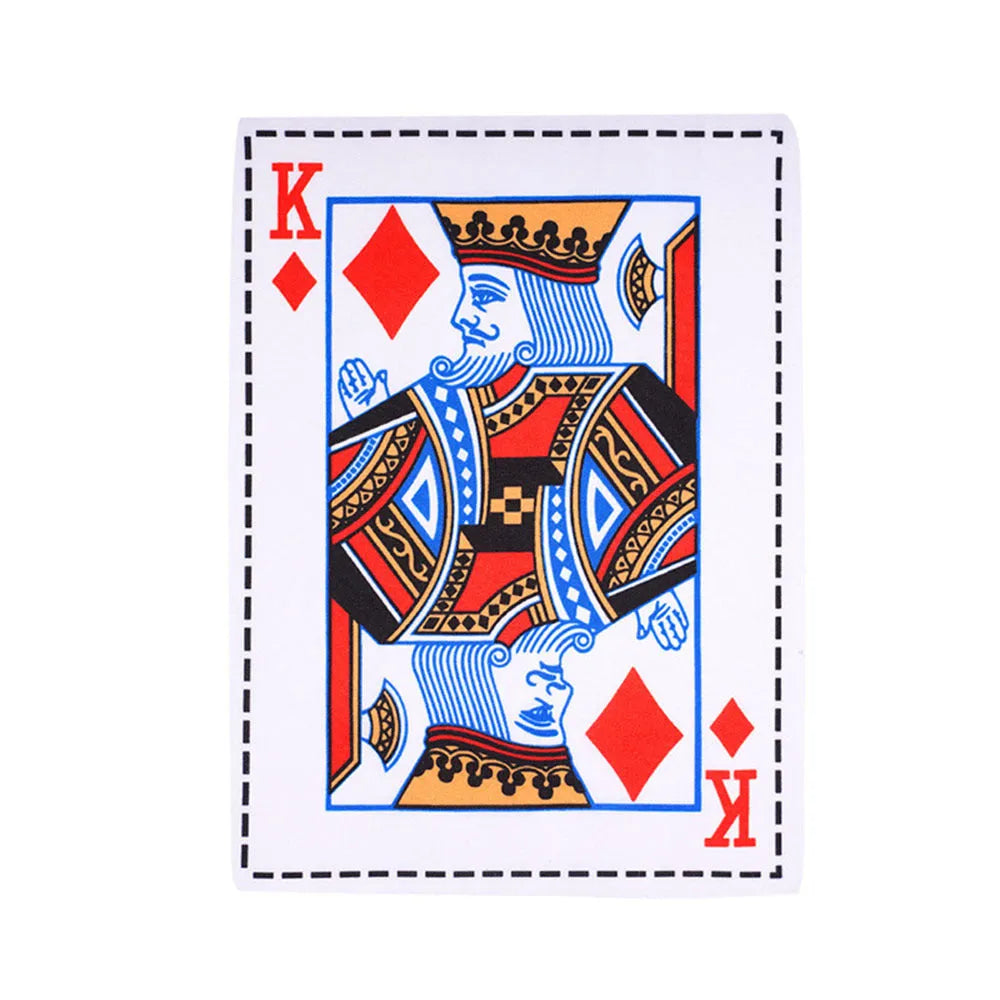 Tearproof squeaking dog toy with printed newspaper and playing card designs