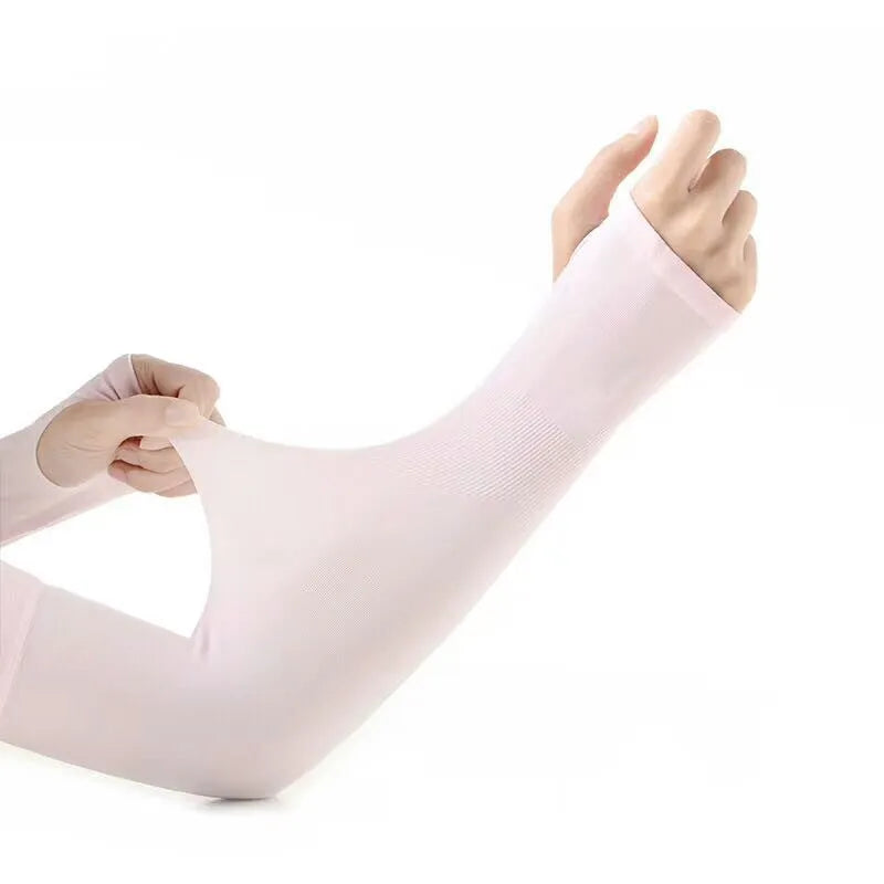 Viscose fibre driving sun sleeves in multiple colours showing open finger design