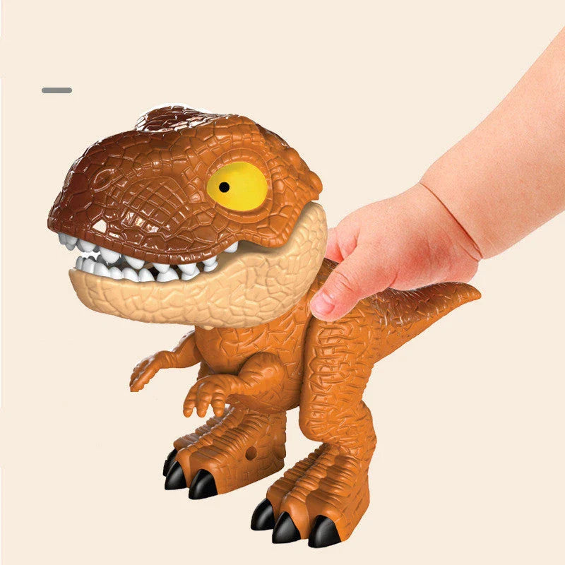 Multifunctional dinosaur-shaped stationery toy with various interactive features and office supplies