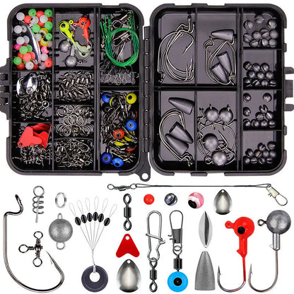 Weihe 257-piece fishing lure and hook accessories kit in an orange ABS plastic tackle box