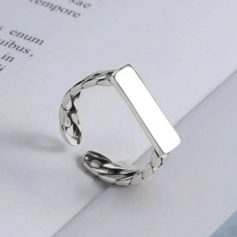 Retro punk distressed snake flower XINGX adjustable open mouth copper ring in unisex opening style