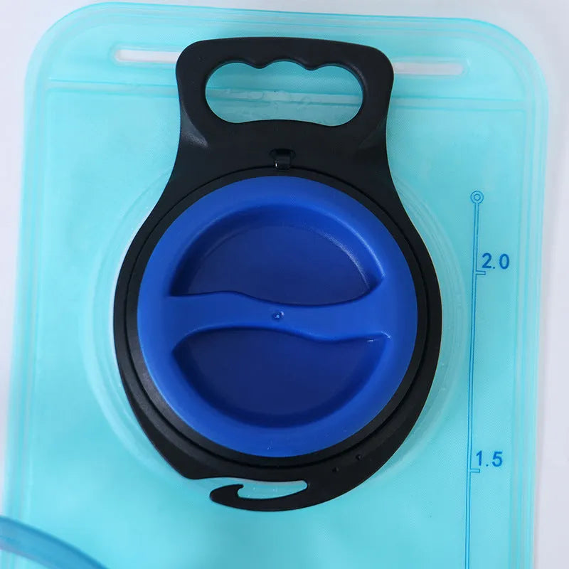 Blue 2L riding backpack water bag made from EVA with waterproof fabric for running, cycling and hiking