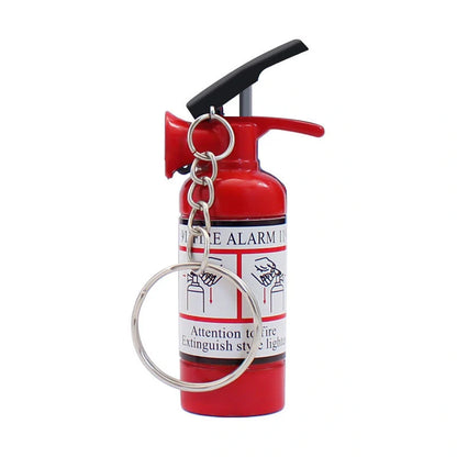 Creative fire extinguisher-shaped lighter in red with light, refillable and eco-friendly