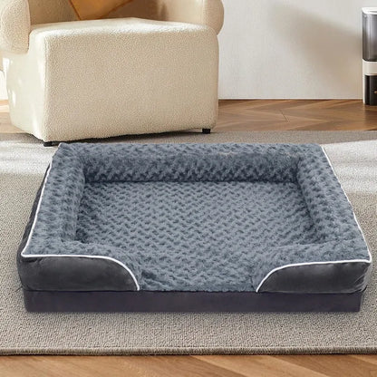 Waterproof washable dog kennel pad in light grey, dark grey, and coffee brown colours
