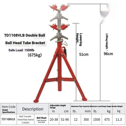 Metal V-head pipe support bracket for steel pipes, shown with ball joint options.