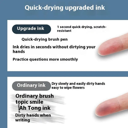 One Second Quick-drying Refill Neutral Push Bullet in black, red, blue, and ink blue colours with 500m writing length