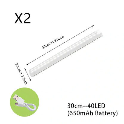 Stainless steel wireless LED motion sensor night light with magnetic wall mounting