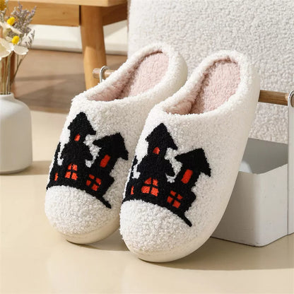 Halloween Spider Witch-hat non-slip indoor slippers in various colors