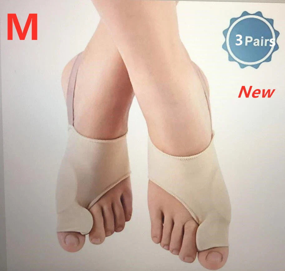 Comfortable toe separating socks with gel padding and adjustable silicone spacers for superior bunion relief
